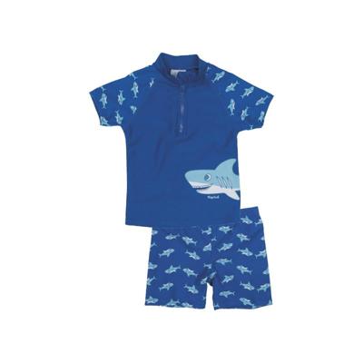 Playshoes tweedelige zwemsuit Haai Blauw-110-116