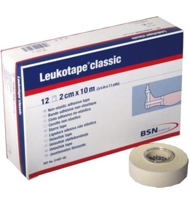 Leukotape Classic starre tape 2cm x 10m 1 Stuks