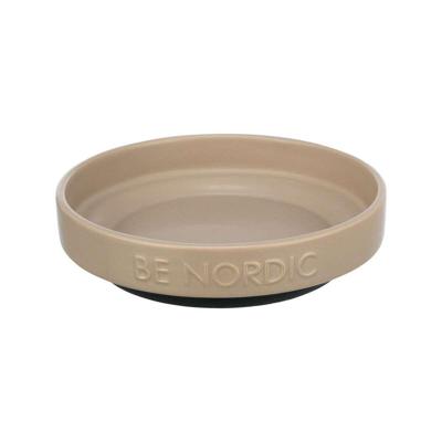 Trixie be nordic voerbak kat keramiek / rubber taupe
