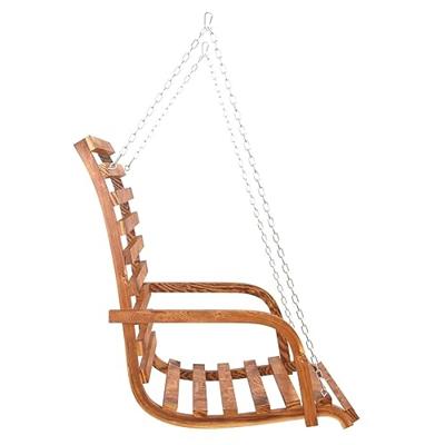 Schommelbank met luifel vurenhout met teak afwerking