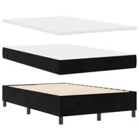 Boxspringbed met matras en LED fluweel zwart 120x200 cm - thumbnail