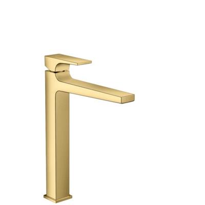 Hansgrohe Metropol ééngreeps wastafelkraan 260 met rechte greep en PushOpen afvoerplug, Polished Gold Optic