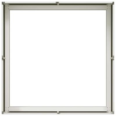 Plantenbak 80x80x30 cm staal wit