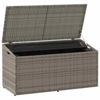 Tuinbox 110x50x58 cm poly rattan grijs - thumbnail
