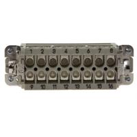 HARTING 09200162612 Pin-inzetstuk Han® A 16 + PE Schroeven 1 stuk(s) - thumbnail