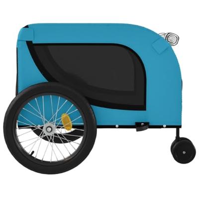 Hondenfietstrailer oxford stof en ijzer blauw en zwart - thumbnail