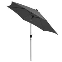 VidaXL Parasol met led-verlichting en aluminium paal 300 cm antraciet - thumbnail