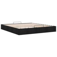 Bedframe zonder matras 180x200 cm stof zwart - thumbnail