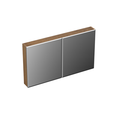 Spiegelkast Forzalaqua Uni 120x68.5x12.5 Cm 2 Deuren Tweezijdig Spiegel Eiken Castle Brown Spiegelkast Forzalaqua Uni 120x68.5x12.5 Cm 2 Deuren Tweezijdig Spiegel Eiken Castle Brown