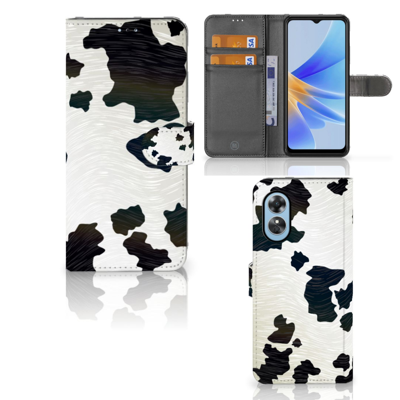 OPPO A17 | Telefoonhoesje | Met pasjeshouder | Koeienvlekken OPPO A17 | Telefoonhoesje | Met pasjeshouder | Koeienvlekken