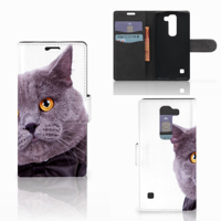 LG Spirit Telefoonhoesje met Pasjes Kat - thumbnail