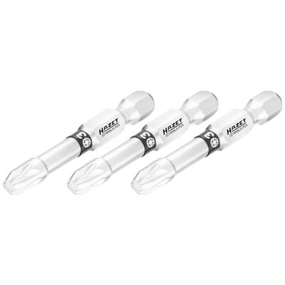 HAZET Bit 2216NSLG-PZ3/3 · 1/4 inch (6,3 mm) zeskant massief · Pozidriv-profiel PZ · 3-delig · SW PZ3