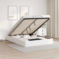 Bedframe zonder matras 140x190 cm kunstleer wit - thumbnail