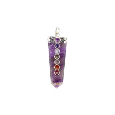 Amethist chakra punthanger - 6 cm - paars - 6 cm Amethist chakra punthanger - 6 cm - paars - 6 cm