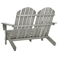 VidaXL Tuinstoel 2-zits adirondack massief vurenhout grijs - thumbnail