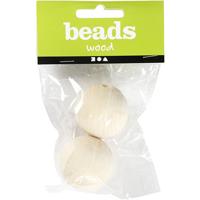 Creativ Company Houten kraal, d 35 mm, gatgrootte 6 mm, 2 stuk/ 1 doos - thumbnail