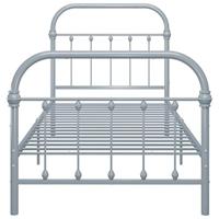Bedframe metaal grijs 90x200 cm - thumbnail