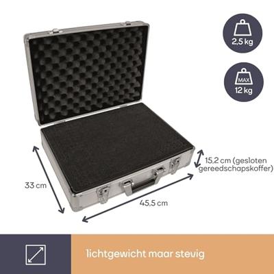 Aluminium gereedschapskoffer 455 x 330 x 152 mm Velleman - Velleman