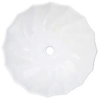 Wastafel 46x17 cm keramiek wit - thumbnail