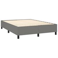 Boxspring met matras en LED stof donkergrijs 140x190 cm - thumbnail