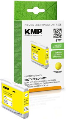 KMP Inktcartridge vervangt Brother LC-1000Y Compatibel Geel B75Y 1035,4009