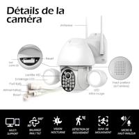 Aangesloten buitencamera - KYF - Wifi - Draaibaar PT - Dubbele 2 x 3MP-sensoren - thumbnail