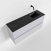 MONDIAZ ADA 100cm toiletmeubel cale. LEX wastafel urban rechts zonder kraangat - thumbnail