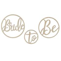 Houten Decoratie Ringen Bride To Be - thumbnail