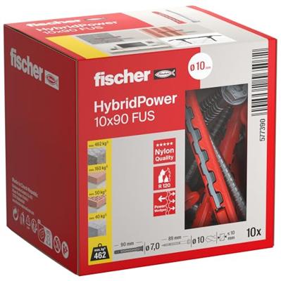 Fischer 577390 HybridPower Pluggenset 90 mm 10 stuk(s)