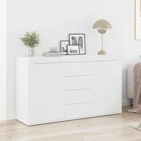 Dressoir met lade Wit 120 x 36 x 69 cm Bewerkt hout - thumbnail