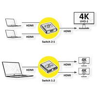 ROLINE Bi-Directional HDMI Switch 4K60, 2x - thumbnail