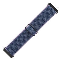 Fitbit Versa 3/4 & Sense 1/2 Nylon loop bandje - Donkerblauw met paars - thumbnail