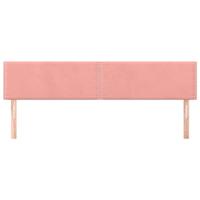 Hoofdborden 2 st 90x5x78/88 cm fluweel roze - thumbnail