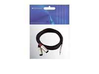 OMNITRONIC Adapter Cable 3.5 Jack/2xXLR(M) 1.5m bk - thumbnail
