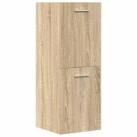 4-delige Badkamermeubelset bewerkt hout sonoma eikenkleurig - thumbnail