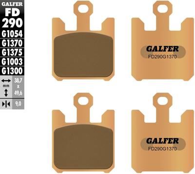 GALFER remblokken "fd290" brake pad fd290 g1370 sint.metal street