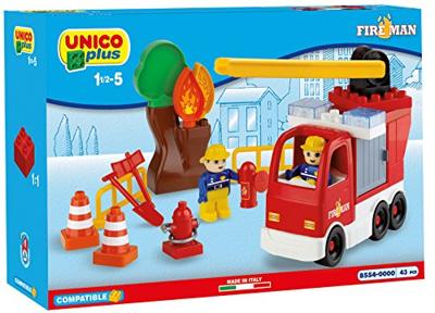 Unico bouwset brandweer ladderwagen 44 delig