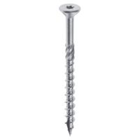 Woodies Ultimate Spaanplaatschroef Torx 5,0x100/60 platverz. kop T25 verzinkt deeldraad 200st. - thumbnail