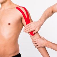 Cure Tape Kinesiotape rood 5cm x 5m 1 Stuks - thumbnail
