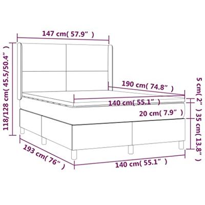Boxspring met matras fluweel zwart 140x190 cm