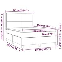 Boxspring met matras fluweel zwart 140x190 cm - thumbnail