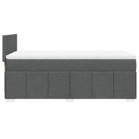Boxspring met matras stof donkergrijs 90x190 cm - thumbnail