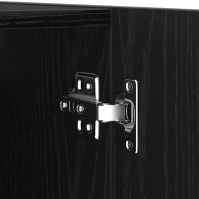 Wand TV-kast Zwart eiken 30.5 x 30 x 90 cm Bewerkt hout