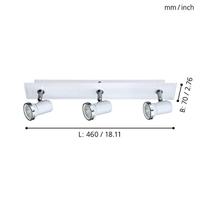 Eglo LedspotTamara 1 3-lichts wit - 95994 - thumbnail