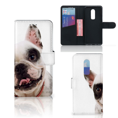 OnePlus 6 Telefoonhoesje met Pasjes Franse Bulldog