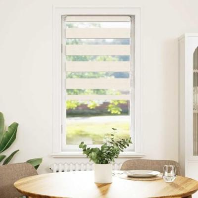 VidaXL Zebra blind 55x150 cm stofbreedte 50,9 cm polyester marmerbeige VidaXL Zebra blind 55x150 cm stofbreedte 50,9 cm polyester marmerbeige
