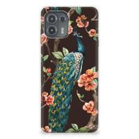 Motorola Edge 20 Lite | TPU Hoesje | Pauw met Bloemen - thumbnail