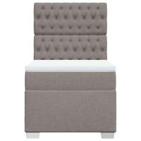 Boxspring met matras stof taupe 100x200 cm - thumbnail