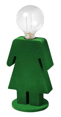 ETH Houten tafellampEve Velvet groen - 05-TL3289-34