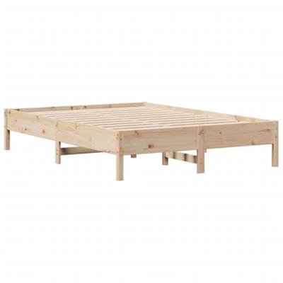 Bed met boekenkast zonder matras massief grenenhout 140x200 cm - thumbnail